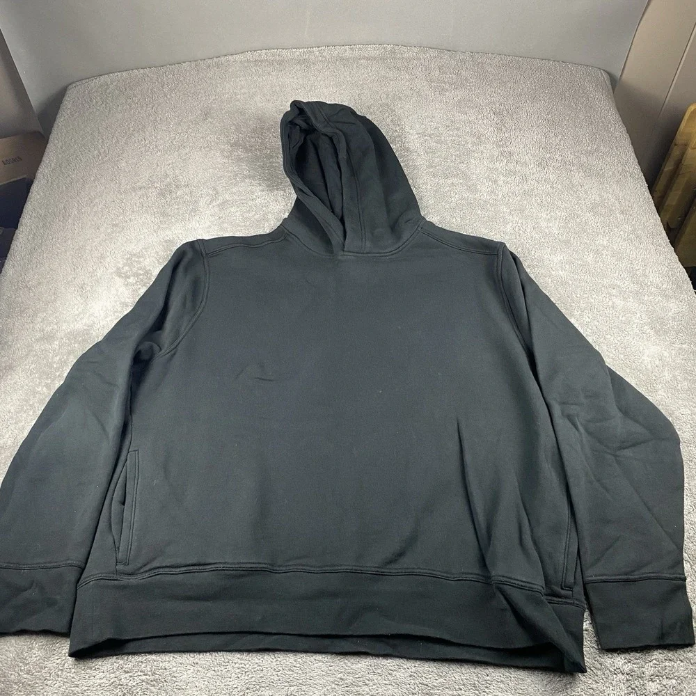 Banana Republic Pullover Sweatshirt Hoodie Mens XXL Black Long Sleeve‎